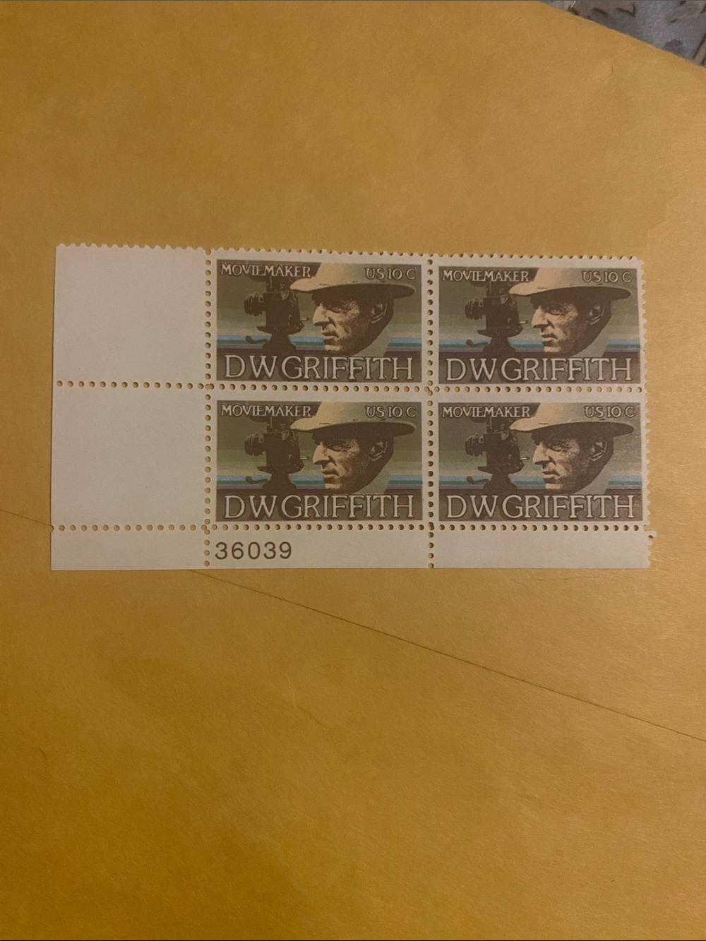 D.W. Griffith Commemorative Stamp Sheet - Brown